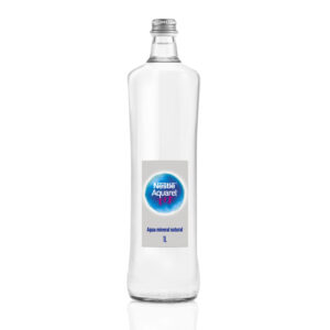 60 Botellas Aquarel 1L Cristal Retornable